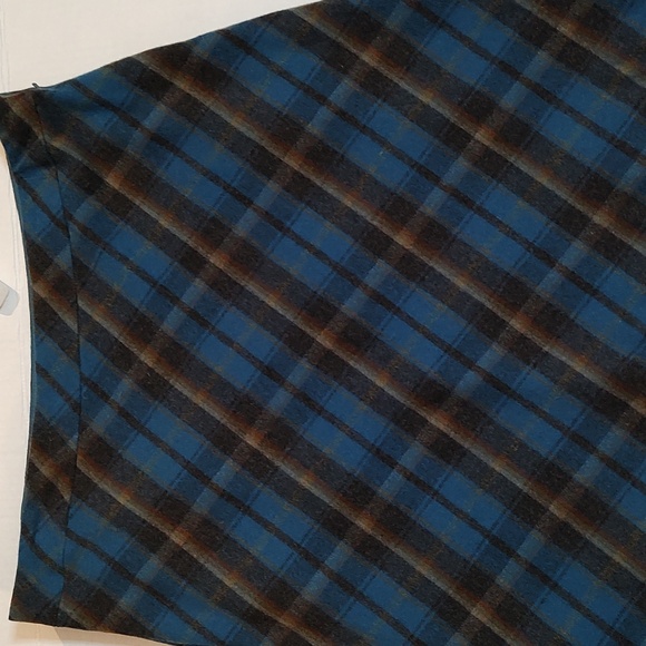 Blue & Gray WoolBlend American Eagle Outfitters Paid Skirt sz 12 - Picture 3 of 3
